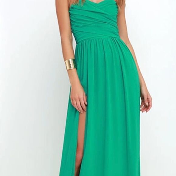 Lulus NWT Green Dress Strapless
Formal Gown
Moonlight Serenade Size L - Picture 3 of 7